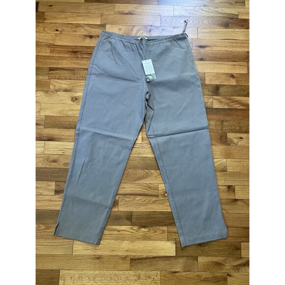Eileen Fisher Pants - Eileen Fisher Smoke Organic Cotton Stretch Twill Slim Ankle Pant Side Zip Medium